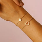 Mother & Daughter Matching Heart Beat Bracelet Set