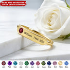 For Memorial - Personalized Name & Birthstone Ring