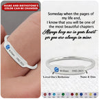 For Memorial - Personalized Name & Birthstone Ring
