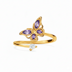For Memoria- They Fly With Us Custom Birthstones Butterfly Ring