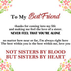 For Friend - Not Sisters By Blood But Sisters By Heart Double Heart Bracelet