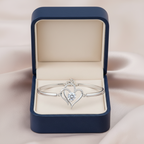 To My Daughter- We Are Connected By Heart Diamond Bracelet
