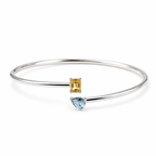 Grandmother And Granddaughter Custom Double Birthstones Bracelet