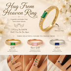 Personalized Hug From Heaven Birthstone Memorial Ring