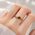 Personalized Mother&Daughter Infinity Birthstone Ring