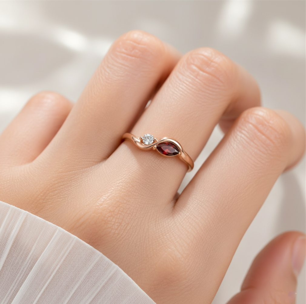 Personalized Mother&Daughter Infinity Birthstone Ring