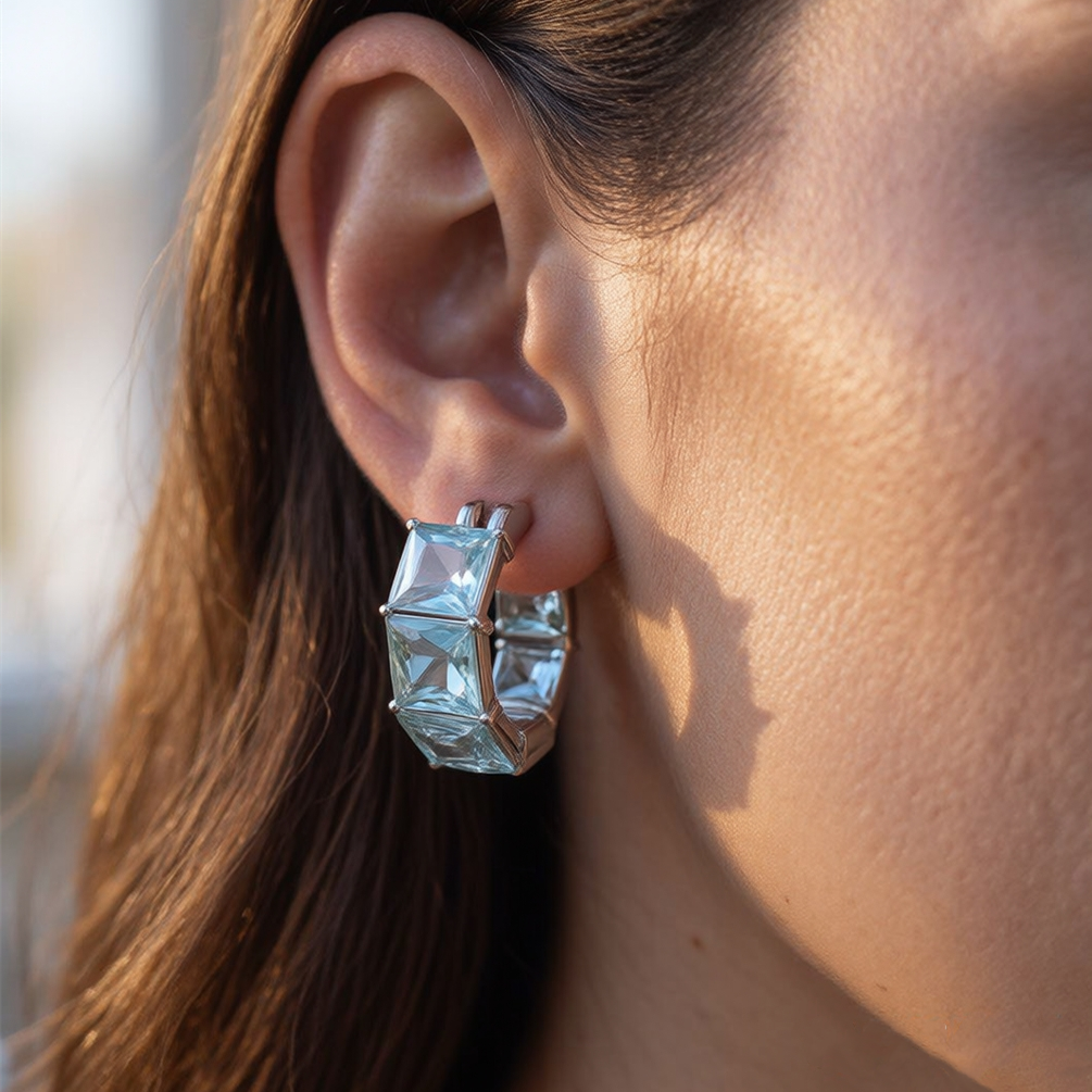 Let Us Feel The Sunshine Sea Glass Circle Earrings