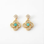 Turquoise Blossom Earrings-Carry Peace Close to Your Heart