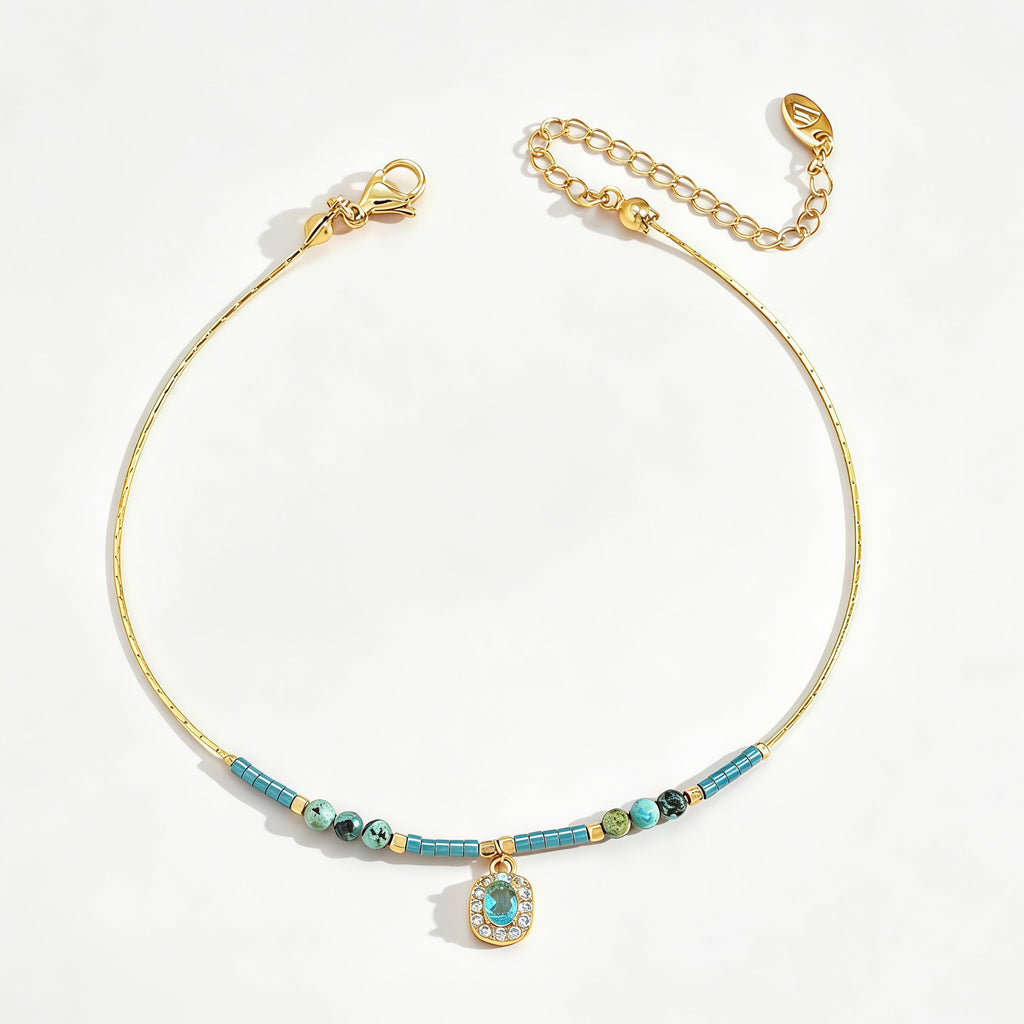 Mint Mambo — Minimalist Diamond Bead Chain