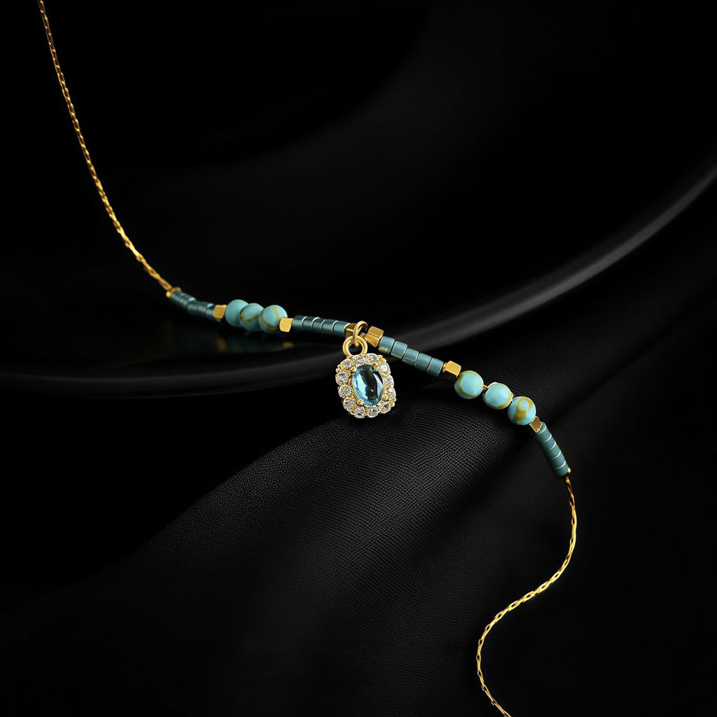Mint Mambo — Minimalist Diamond Bead Chain