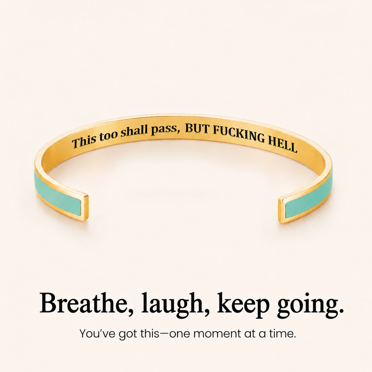 This Too Shall Pass Color Cuff Bracelet