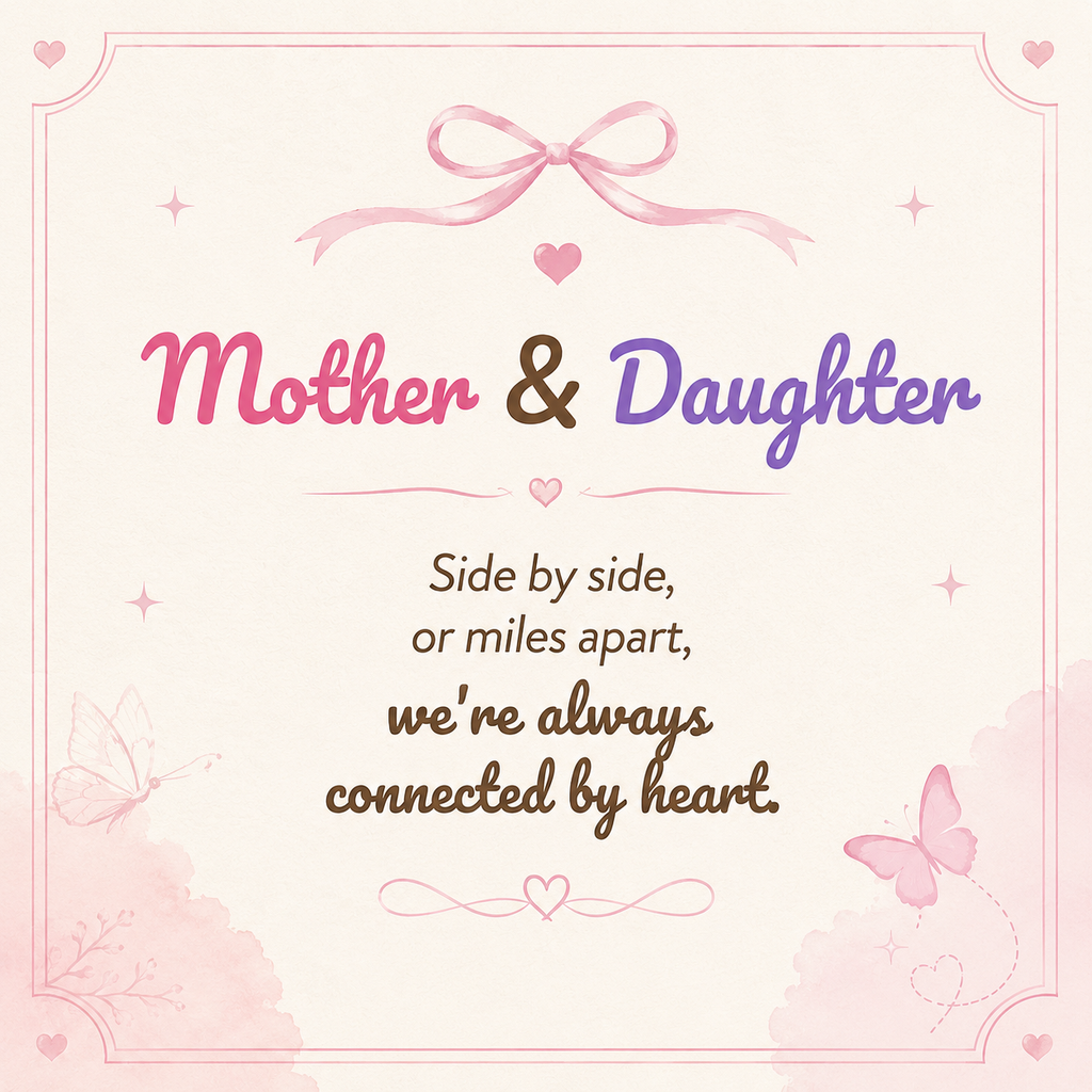 Mother&Daughter Connected By Heart Double Birthstones Infinity Ring
