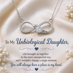For Unbiological Daughter- Life Brought Us Together Infinity Necklace