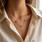 For My Daughter- Always With You Custom Double Birthstones Necklace