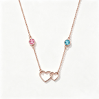 For My Daughter- Always With You Custom Double Birthstones Necklace