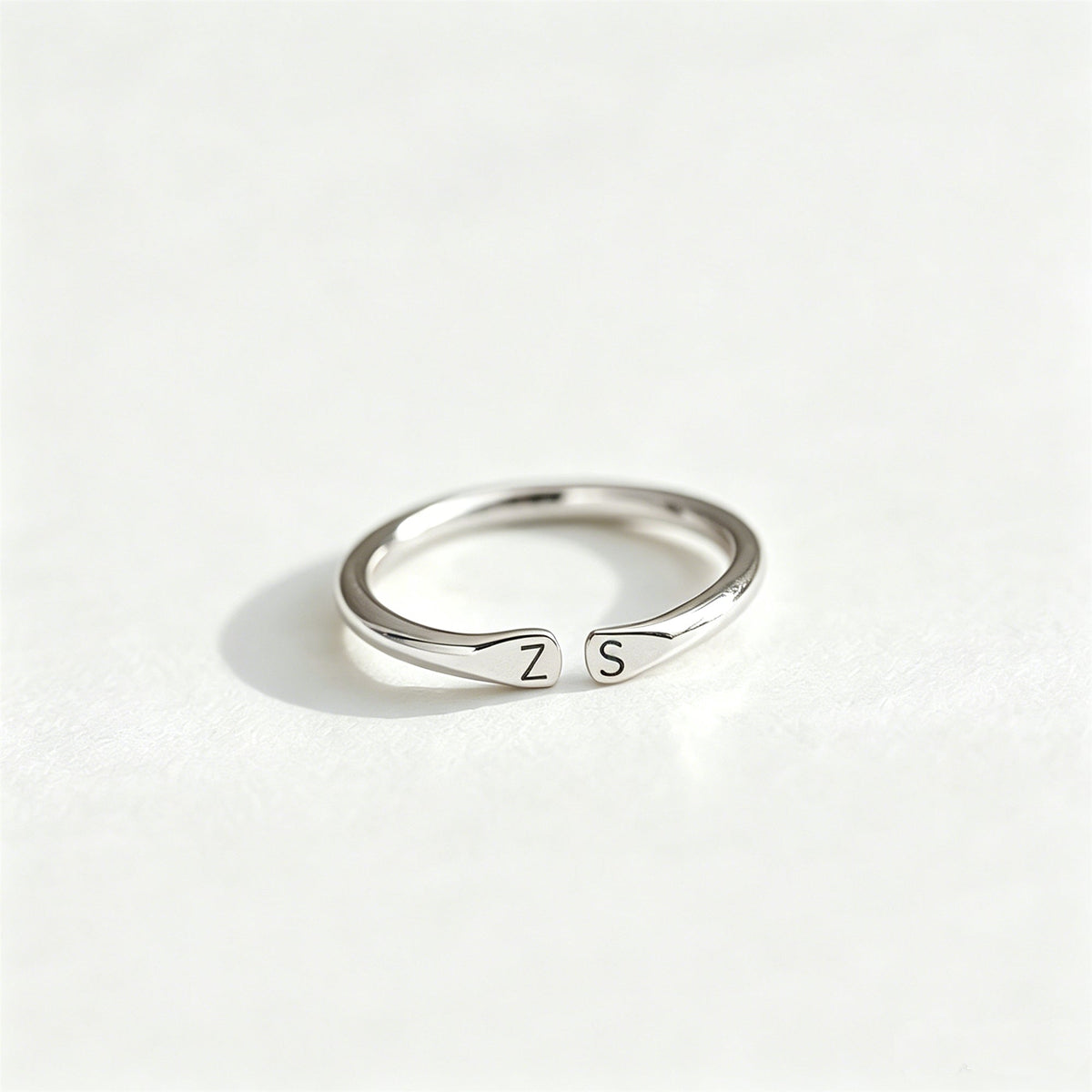 For Love- Custom Two Initial Ring