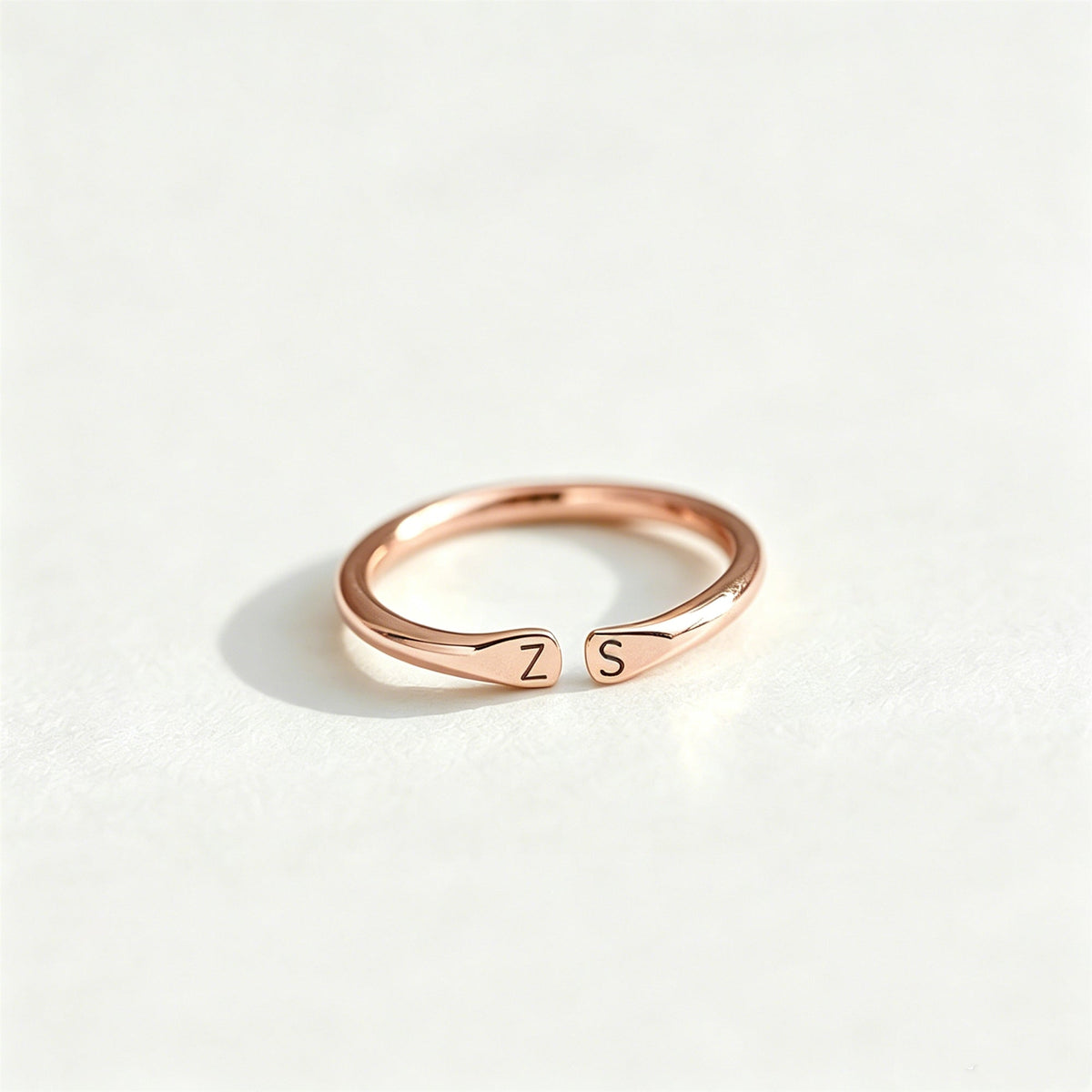 For Love- Custom Two Initial Ring