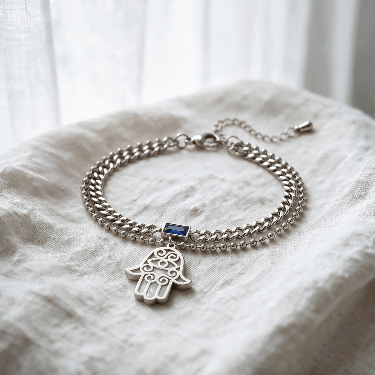 Protect Your Peace Hamsa Hand Bracelet
