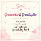 Personalized Grandmother And Granddaughter Double Heart Birthstone&Name Bracelet