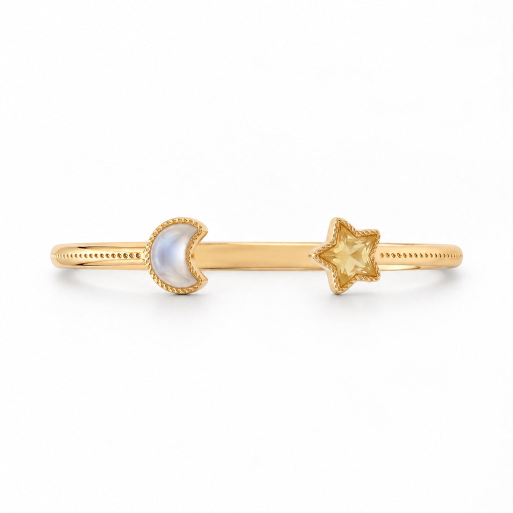 For Friend – Same Sky Forever Friend Gold Open Cuff Bracelet