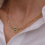 For the Mother You're Becoming-Dalmatian Jasper Egg Pendant Necklace