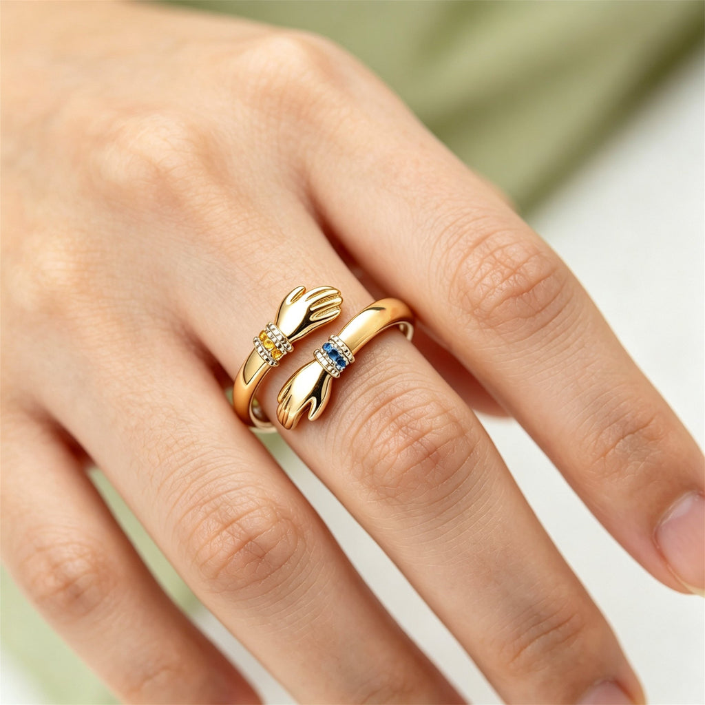 For My Granddaughter– I Always With You Custom Birthstone Ring