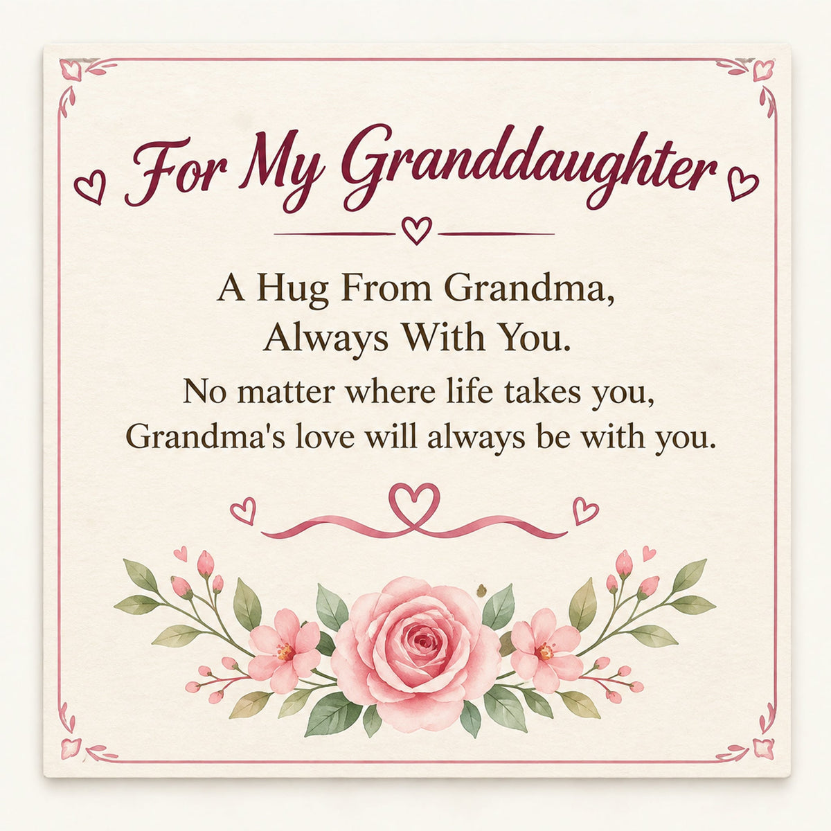 For My Granddaughter– I Always With You Custom Birthstone Ring