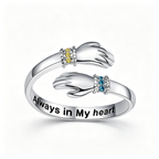 For My Granddaughter– I Always With You Custom Birthstone Ring