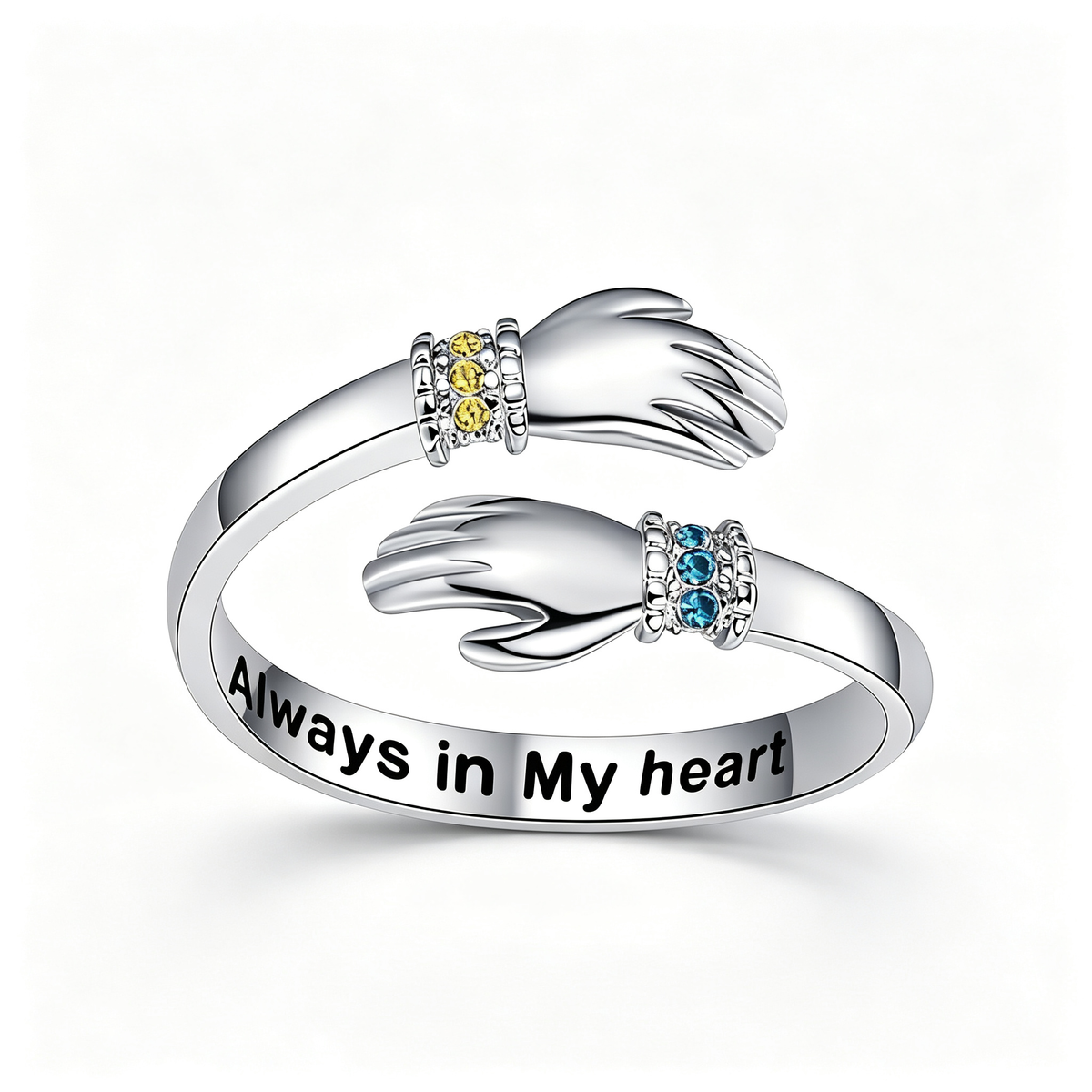 For My Granddaughter– I Always With You Custom Birthstone Ring