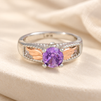 Personalized Hug From Heaven Memorial Angel Wings Ring
