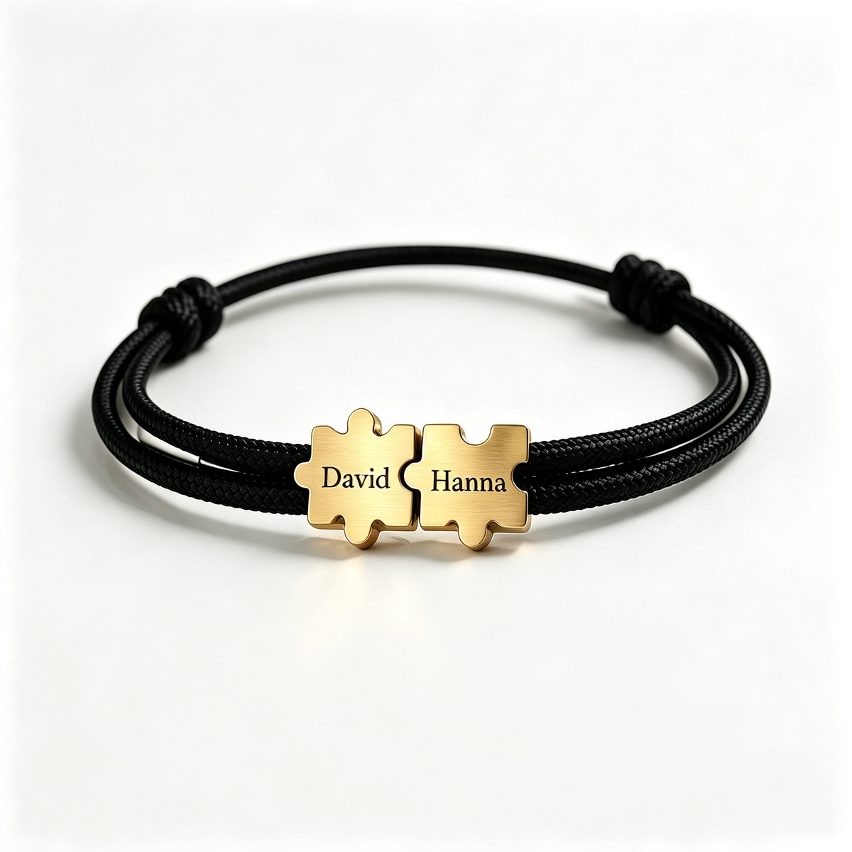 Couple Puzzle Personalized Name Bracelet — 3