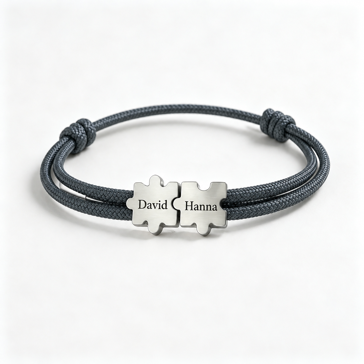 Couple Puzzle Personalized Name Bracelet — 5