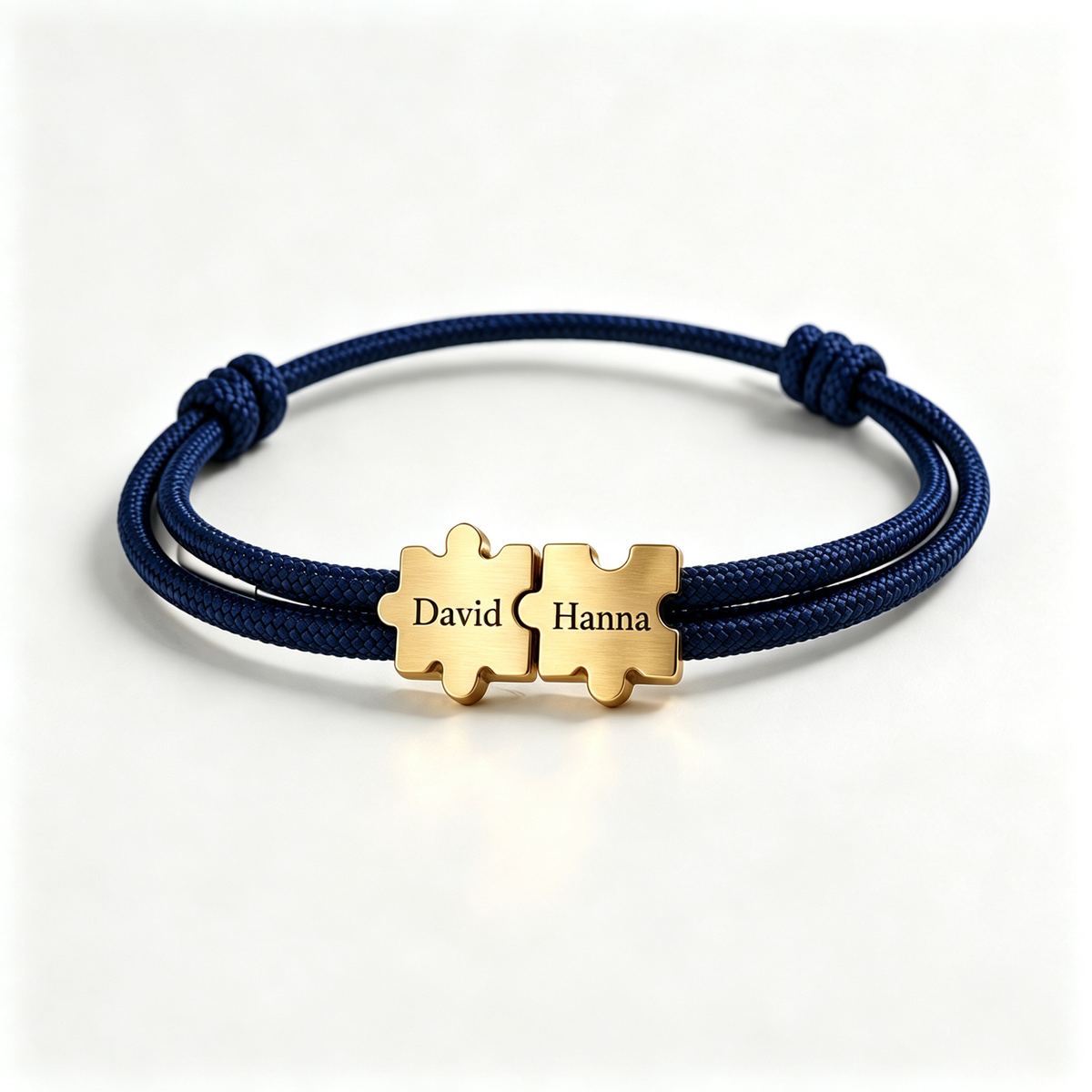 Couple Puzzle Personalized Name Bracelet — 6