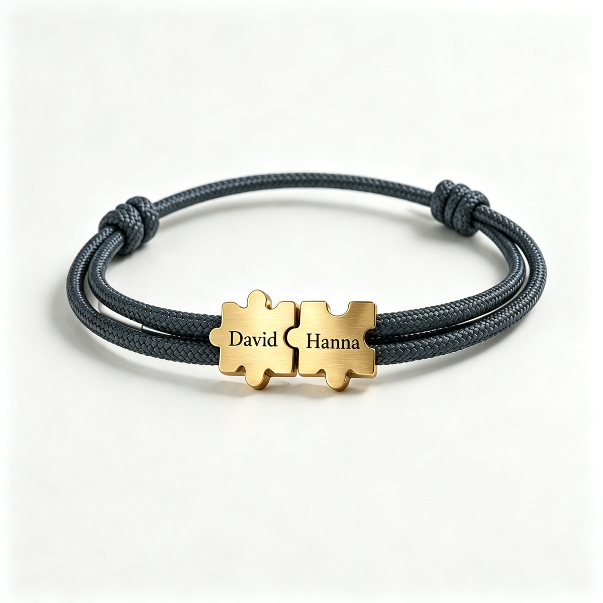 Couple Puzzle Personalized Name Bracelet — 7