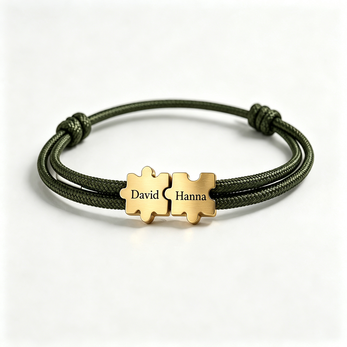 Couple Puzzle Personalized Name Bracelet — 9