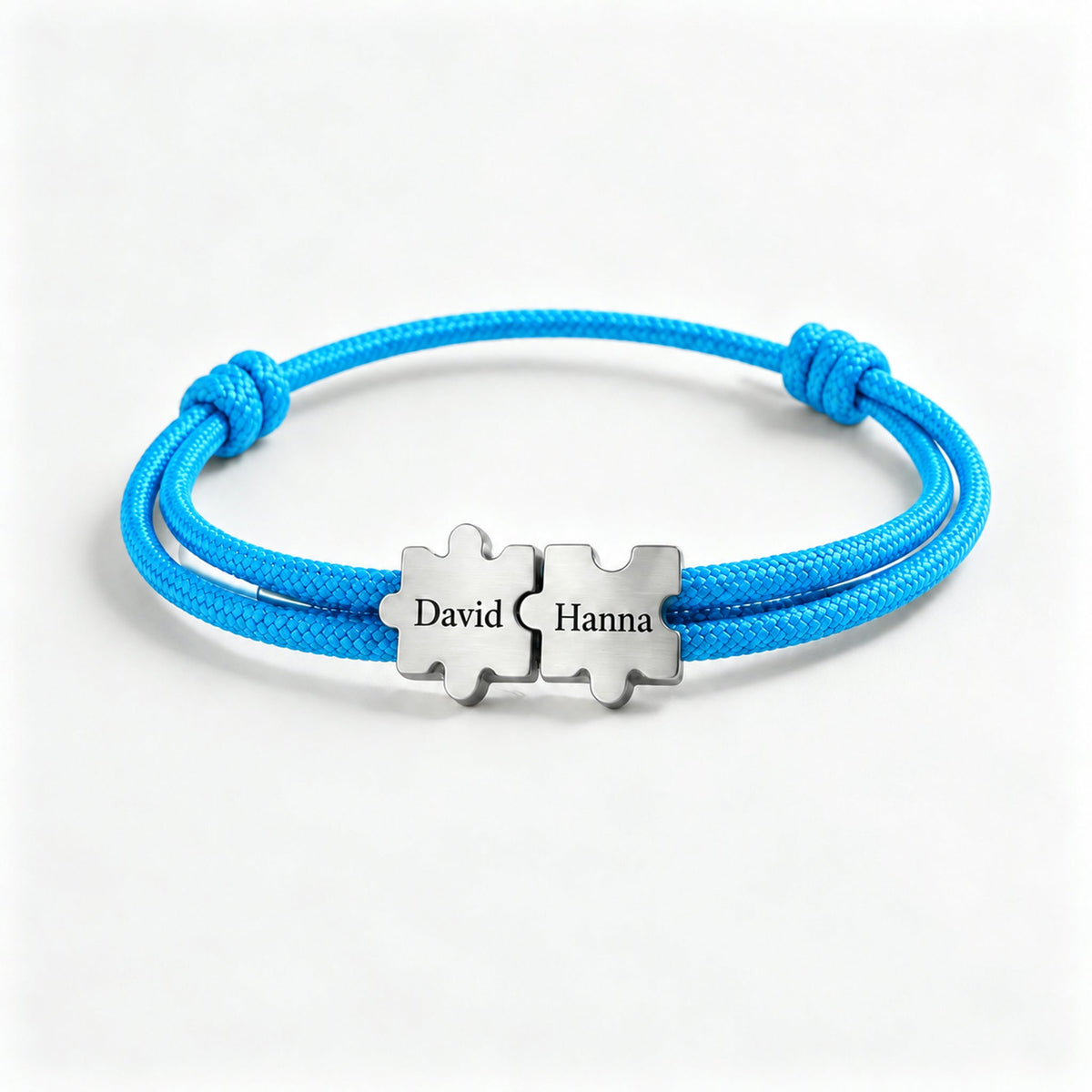 Couple Puzzle Personalized Name Bracelet — 10
