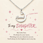 Daughter Moon Personalized Name Necklace — 6