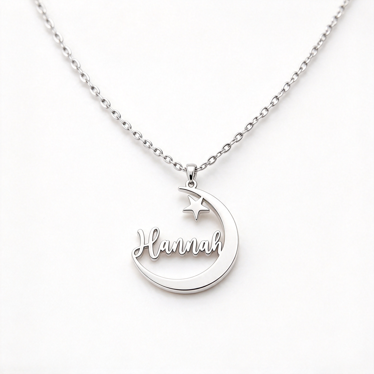 Daughter Moon Personalized Name Necklace — 2