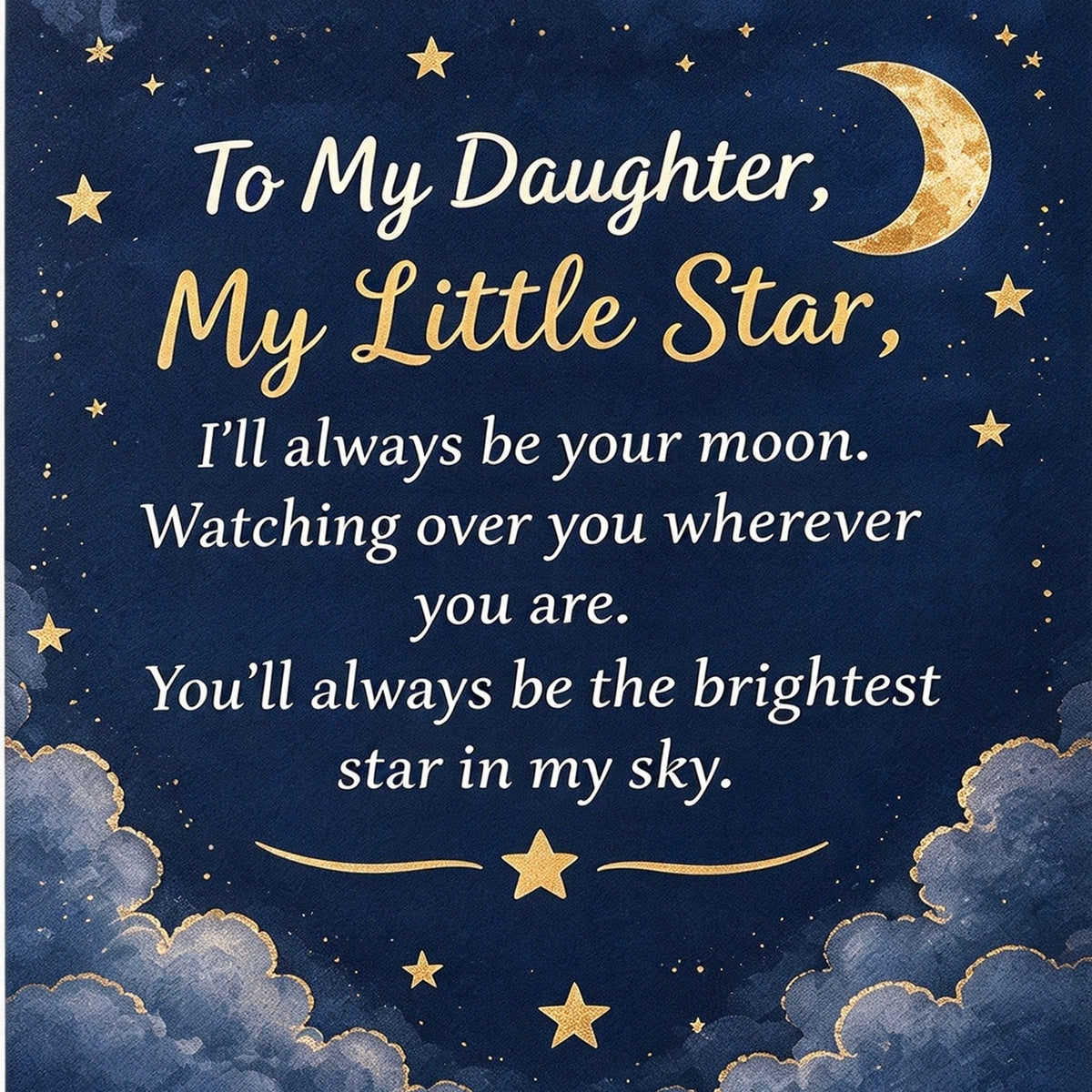 Daughter Moon Personalized Name Necklace — 7