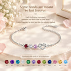 Love Knot Family Birthstone Bracelet — 8