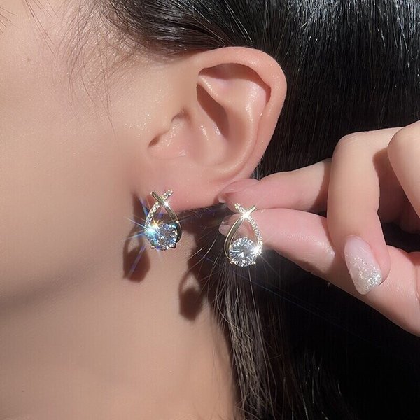 Mermaid Tail Sparkle Stud Earrings — 2