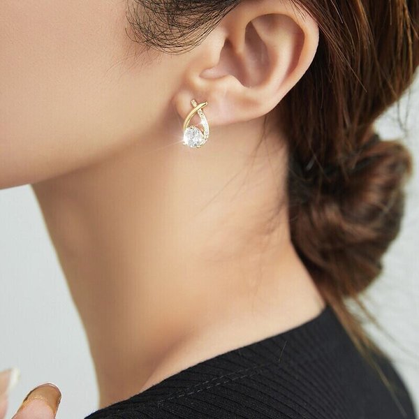 Mermaid Tail Sparkle Stud Earrings — 4