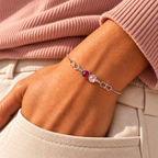 Mother & Daughter Infinity Birthstone Bracelet — 1