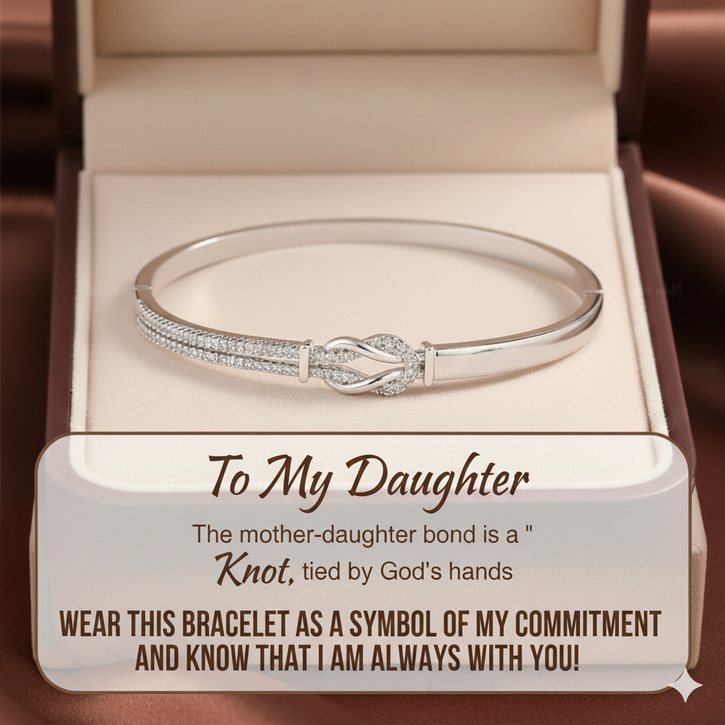 Mother & Daughter Love Knot Bangle — 8