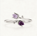 Mother & Daughter Tulip Birthstone Ring — 1