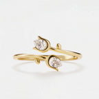 Mother & Daughter Tulip Birthstone Ring — 7