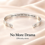 Officially Done Engraved Mantra Cuff — 5