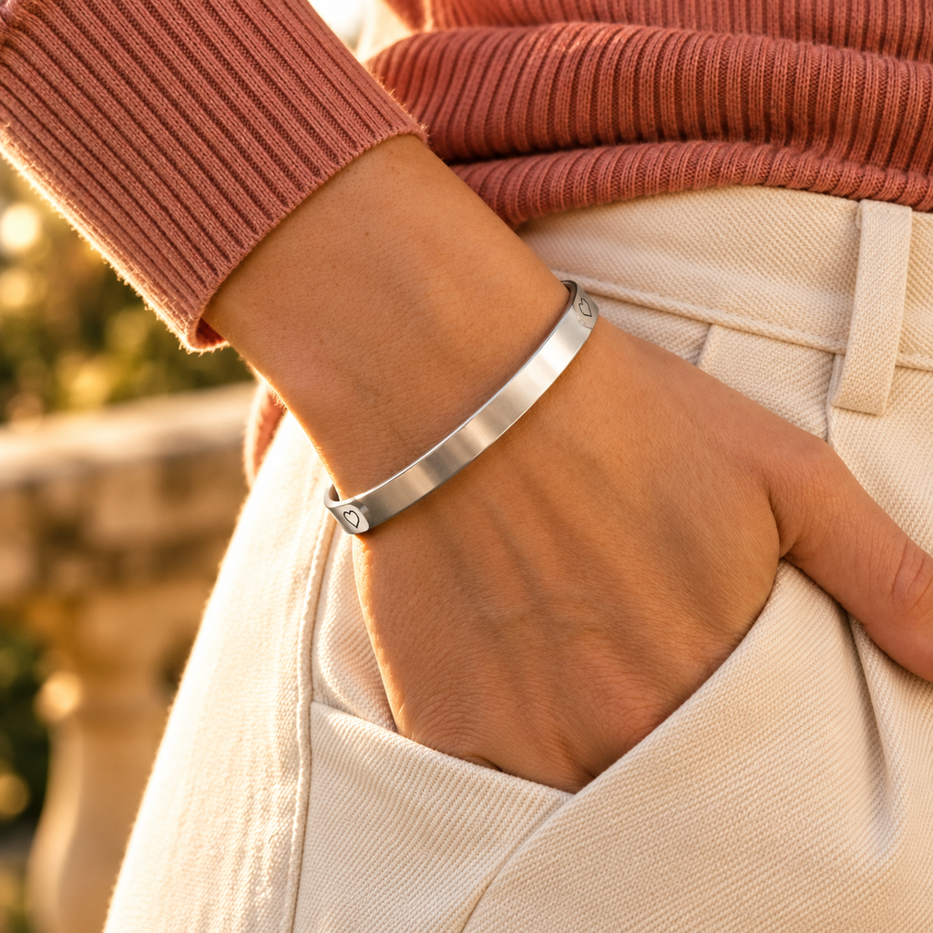 Officially Done Engraved Mantra Cuff — 1