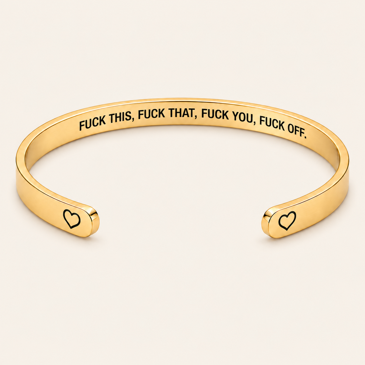 Officially Done Engraved Mantra Cuff — 3