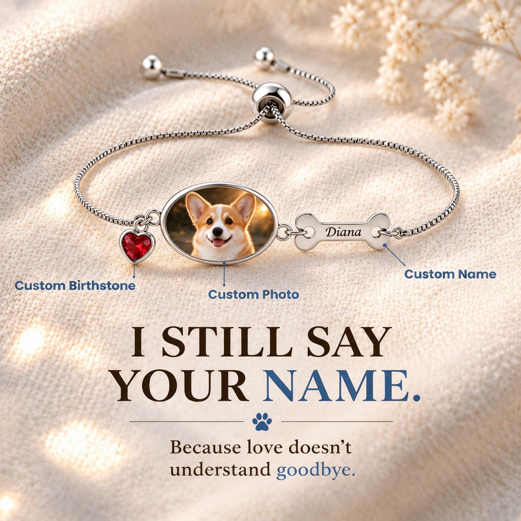 Personalized Pet Photo & Birthstone Bracelet — 8